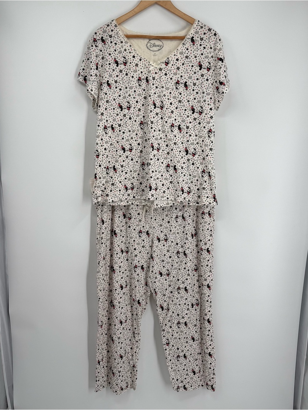 Disney Mickey Minnie Two Piece Pajama Set SIZE 3X Short Sleeve Cotton Polka Dot - Picture 9 of 9